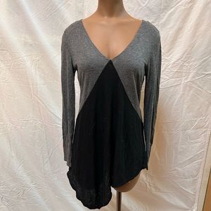 W by Worth Gray and Black Shirt